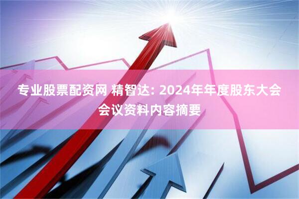 专业股票配资网 精智达: 2024年年度股东大会会议资料内容摘要