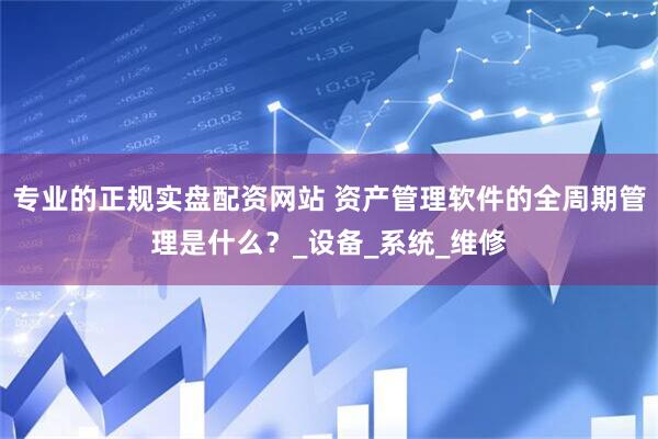 专业的正规实盘配资网站 资产管理软件的全周期管理是什么？_设备_系统_维修